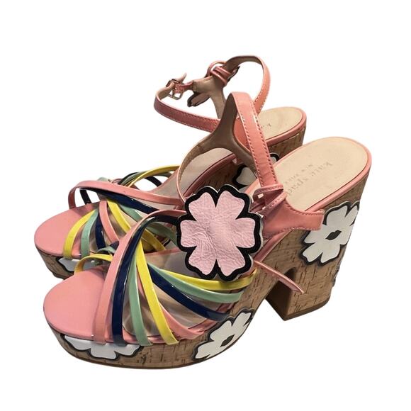 Kate Spade New York Sandals Size 9 Gerry Platform Y2K Shoes Floral Multicolor - Picture 7 of 16